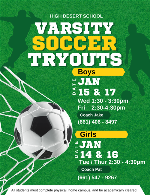 Soccer Tryouts 2025